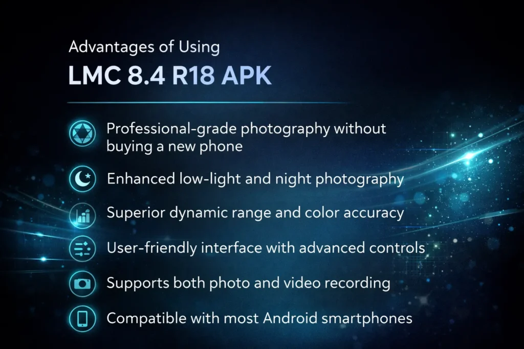 Advantages of  LMC 8.4 R18 APK